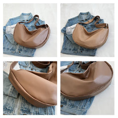 Soft Leather Big Totes Solid Crossbody Shoulder Bags for Women