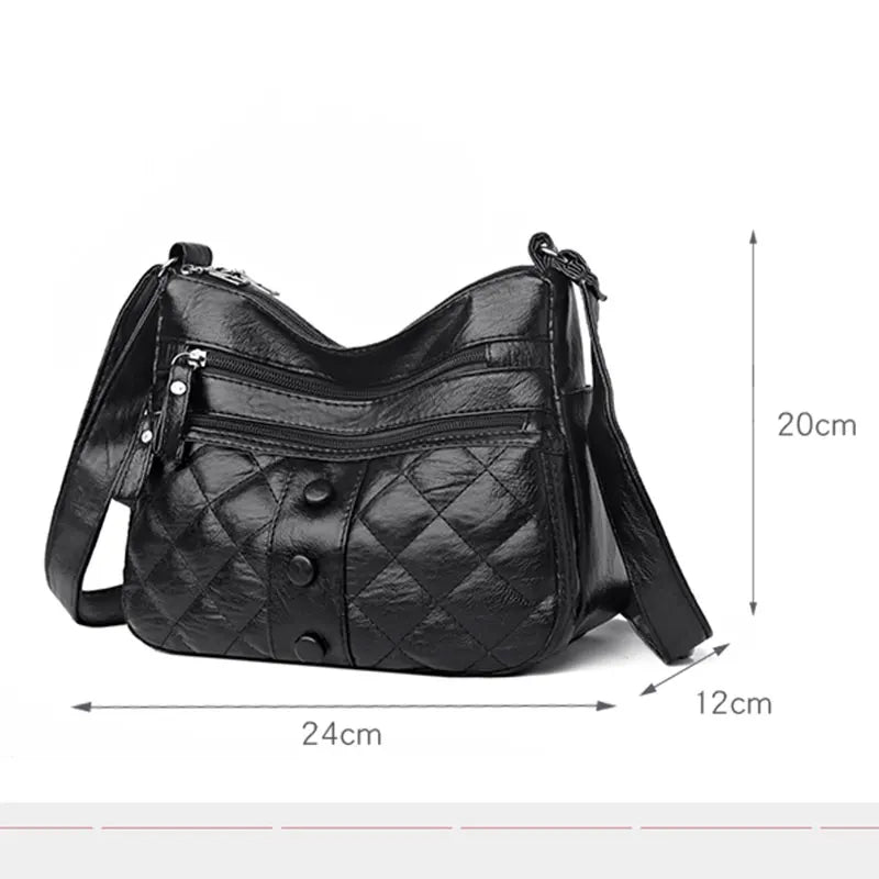 Women's Shoulder Bag PU Leather Tote Handbags Messenger Bags Vintage Bag