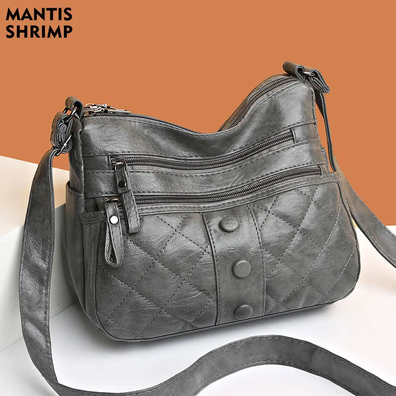 Women's Shoulder Bag PU Leather Tote Handbags Messenger Bags Vintage Bag