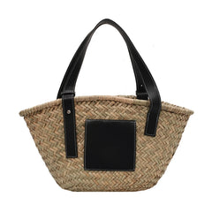 Women's Shoulder Bag Bamboo Handbag Totes Soft Summer Bags for Women