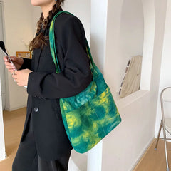 Women's Winter Knitting Shoulder Bag Large Capacity Shopper Handbag
