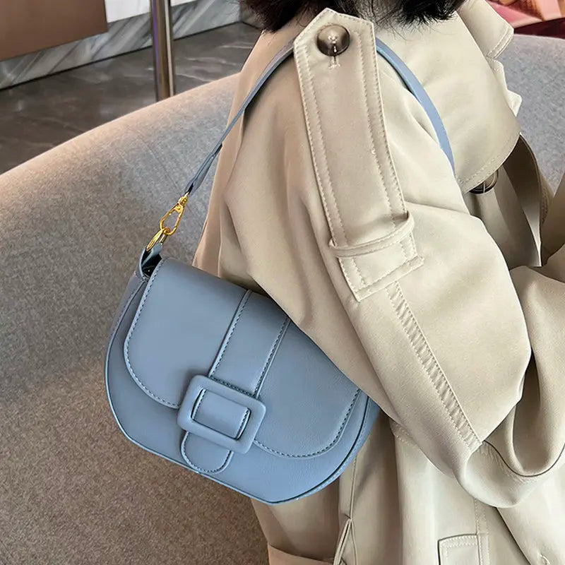 Vintage Pu Leather Shoulder Bag for Women Handbag