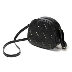 Solid Leather Shoulder Bag for Women