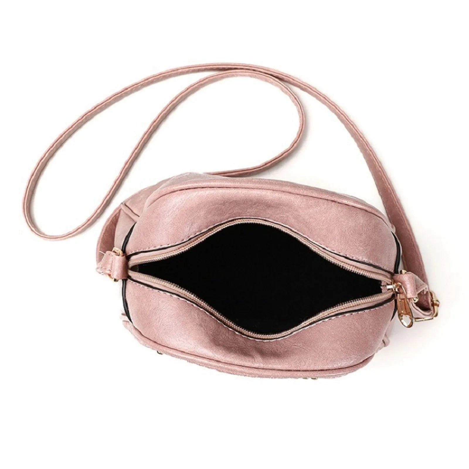Solid Leather Shoulder Bag for Women