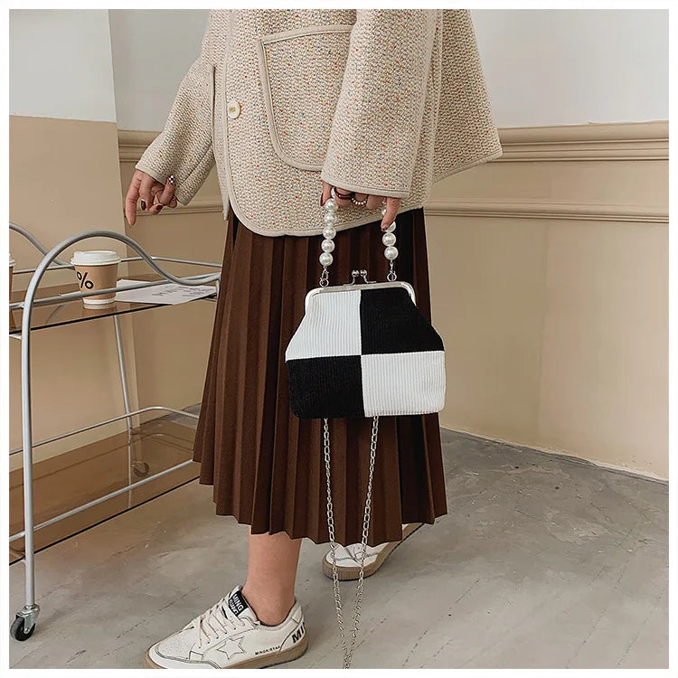 Small Corduroy Shoulder Bags For Women Hot Handbags And Purses