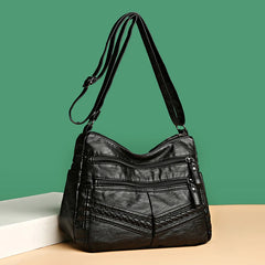 Vintage Ladies Handbag PU Leather Shoulder Messenger Classic Crossbody Pack