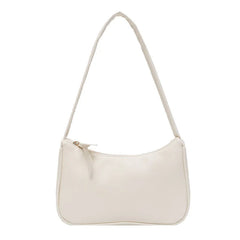 Soft PU Leather Women Shoulder Underarm Bag Retro Solid Handbag