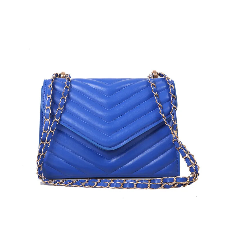 Solid Chain One-Shoulder Bag Spring Summer Crossbody Small Square Women's Bags