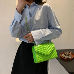 Solid Chain One-Shoulder Bag Spring Summer Crossbody Small Square Women's Bags