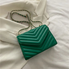 Solid Chain One-Shoulder Bag Spring Summer Crossbody Small Square Women's Bags