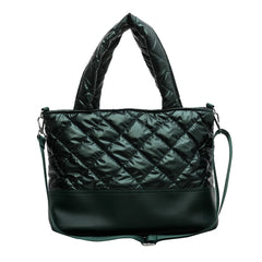 Women's Space Cotton Tote Shoulder Bag Ruched Handbag Quilted Crossbody Bag