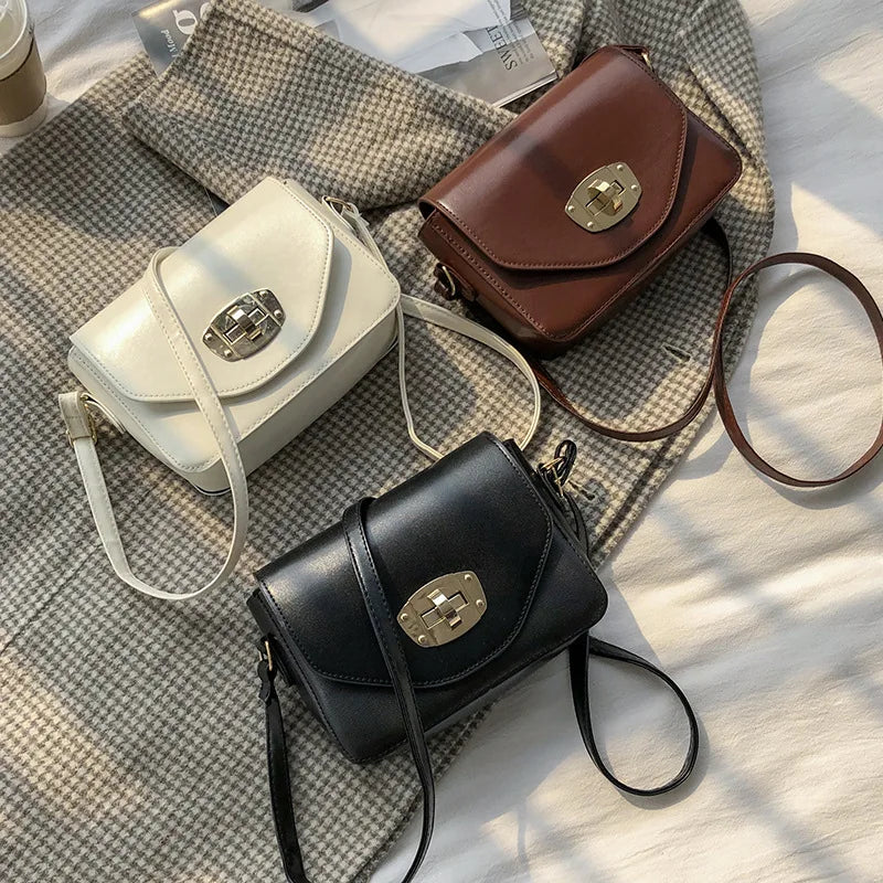 Women's Small Square Crossbody Bags Retro Solid Spring Fashion
