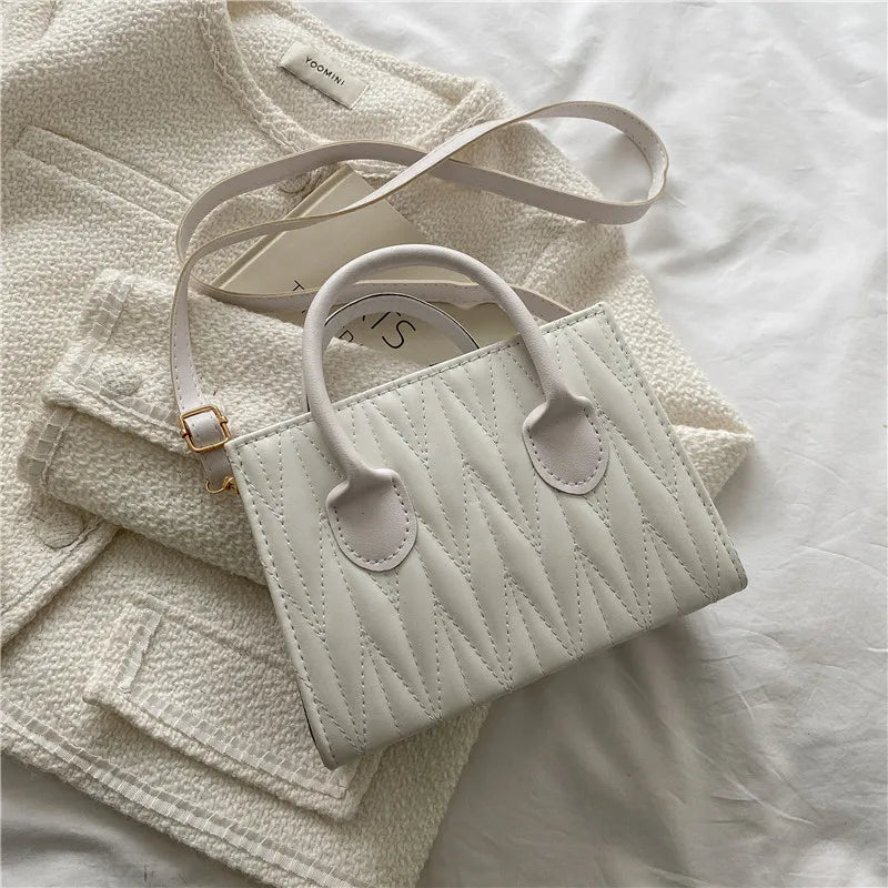 Rhombus Retro Portable Shoulder Crossbody Small Square Bags For Women