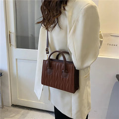 Rhombus Retro Portable Shoulder Crossbody Small Square Bags For Women