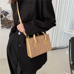 Rhombus Retro Portable Shoulder Crossbody Small Square Bags For Women