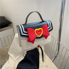Women's Bow Square Bag Spring Cuteness One Shoulder Crossbody Bag
