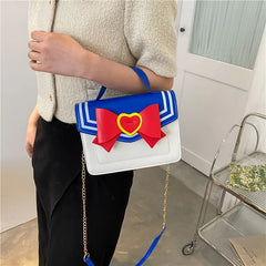 Women's Bow Square Bag Spring Cuteness One Shoulder Crossbody Bag