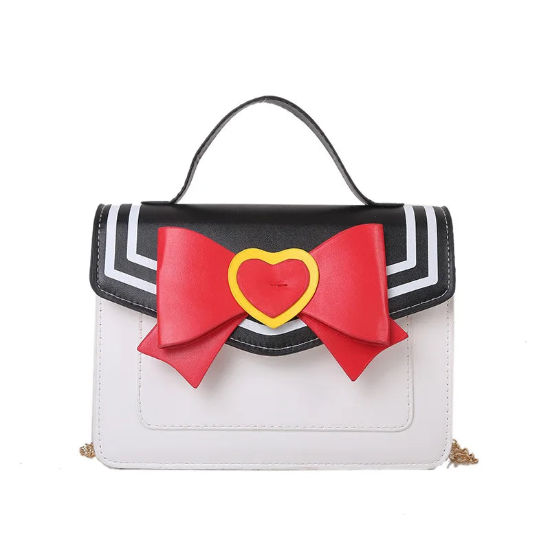 Women's Bow Square Bag Spring Cuteness One Shoulder Crossbody Bag