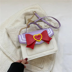 Women's Bow Square Bag Spring Cuteness One Shoulder Crossbody Bag