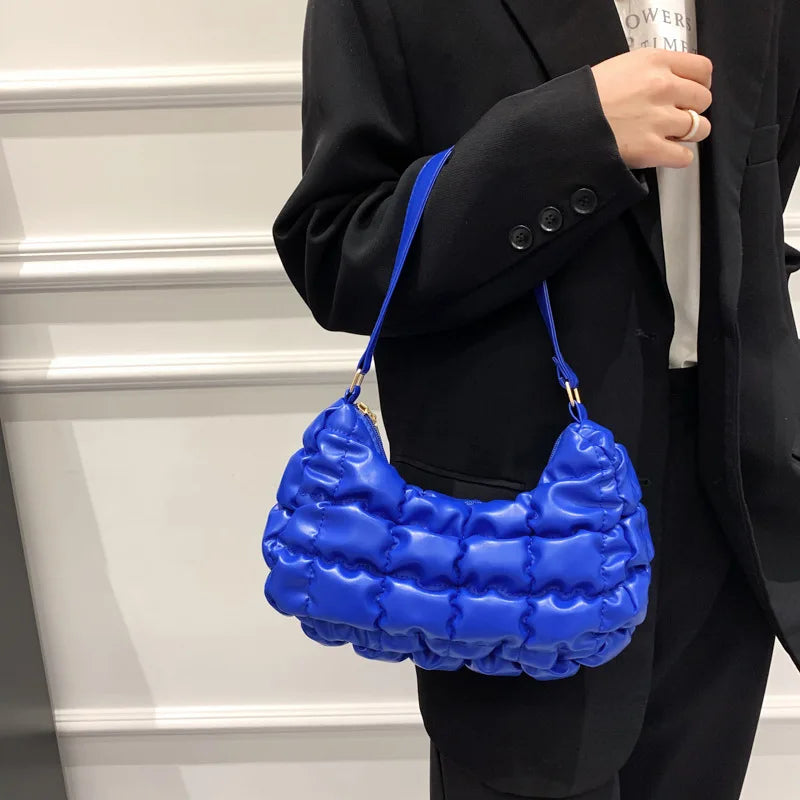Stylish Pleated Shoulder Underarm Small Bags For Women