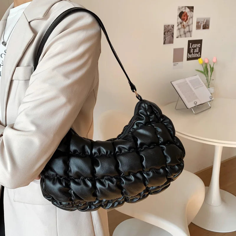 Stylish Pleated Shoulder Underarm Small Bags For Women