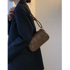 Stylish Textured Retro Square Bag Women's Summer Shoulder Bag
