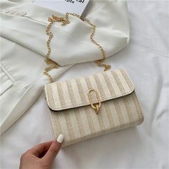 Summer Woven Chain Shoulder Bag for Women