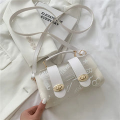 Summer Transparent Jelly Small Bag Graffiti Shoulder Crossbody Women