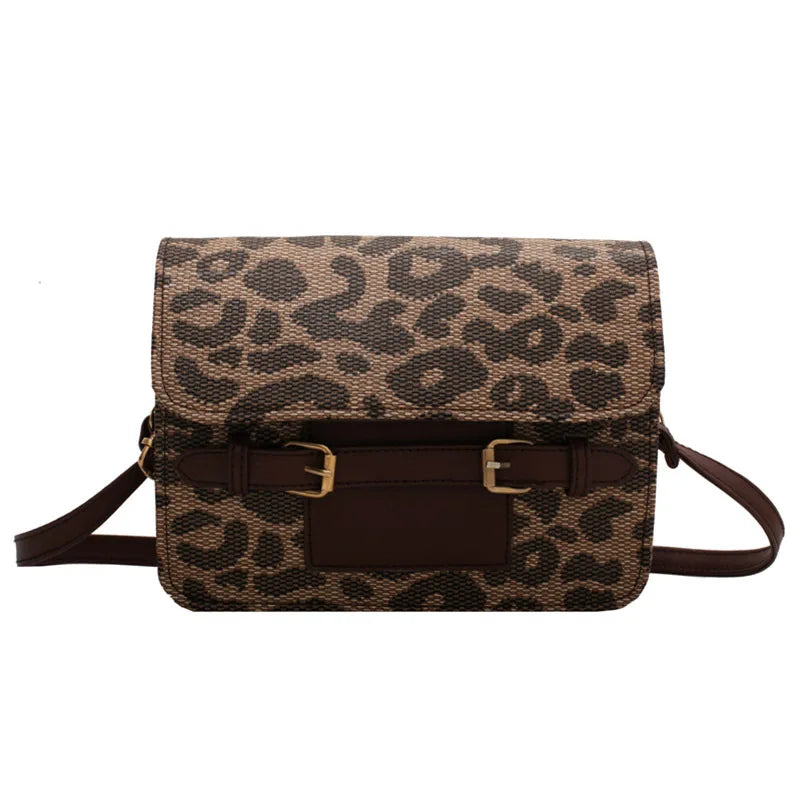 Women's Small Canvas Crossbody Bag Autumn Winter Pattern