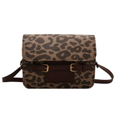 Women's Small Canvas Crossbody Bag Autumn Winter Pattern