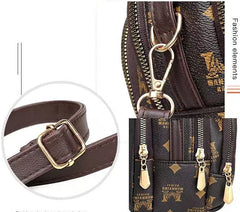 Women's Three-Layer Messenger Bag Large Capacity Handbag