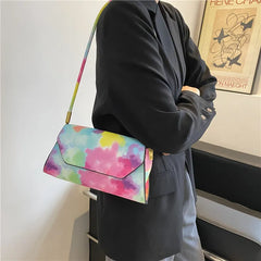 Women's Tie-Dyed Crossbody Bag Simple Style Shoulder Bag