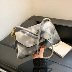 Women's Tie-Dyed Crossbody Bag Simple Style Shoulder Bag