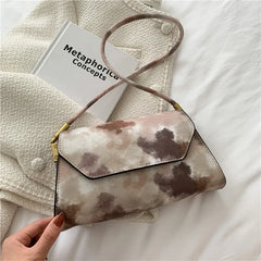 Women's Tie-Dyed Crossbody Bag Simple Style Shoulder Bag