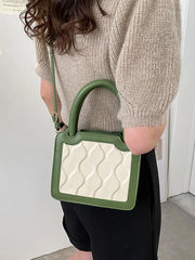 Women's Contrast Shoulder Crossbody Bag Top Handle Handbag
