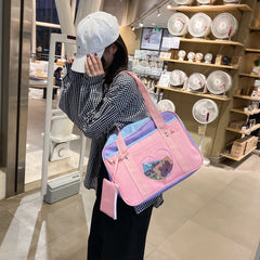 Large Capacity Women's Travel Shoulder Bag School Handbag Tote Shopper