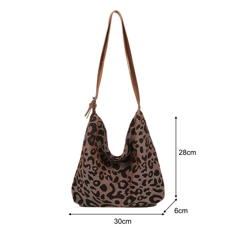 Leopard Print Shoulder Bag Large Capacity Handbag