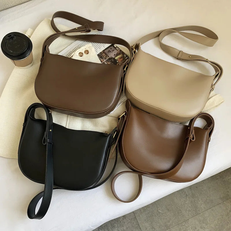 Vintage Square Shoulder Crossbody Bags for Women High Pu Leather Handbag