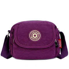 Women's Nylon Shoulder Bag Small Square Backpack