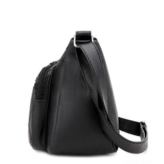 Women's Light Weight Crossbody Bag Casual Messenger Solid PU Leather Shoulder Ba