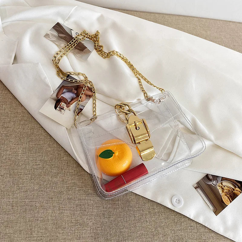 Summer Flow Transparent Jelly Crossbody Bag for Women
