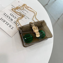 Summer Flow Transparent Jelly Crossbody Bag for Women