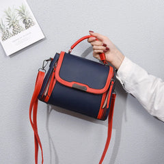Contrast PU Ladies Handbag Shoulder Messenger Bag Female Bag