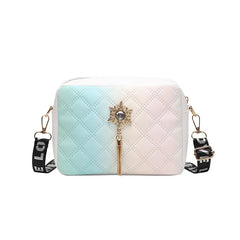 Gradient Small Square Bag Crossbody Tassel Shoulder Bag