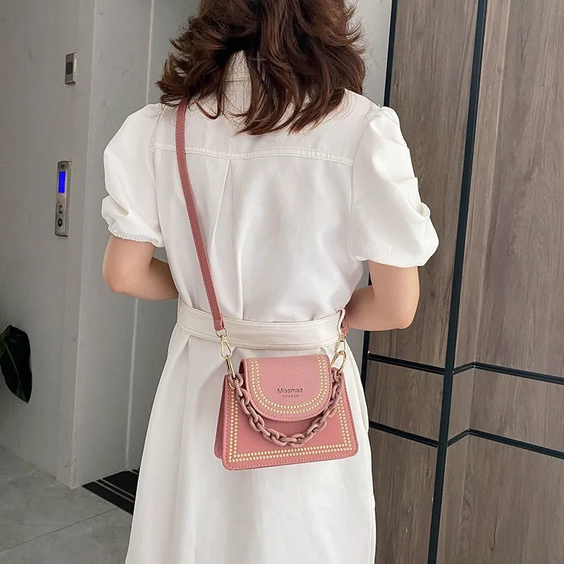 Net Red Portable Small Square Bag Messenger Bag