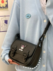 Leather Cartoon Print Shoulder Crossbody Purse