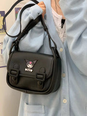 Leather Cartoon Print Shoulder Crossbody Purse
