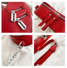 Gothic Heart Shaped Chain Bag Women's Purses and Handbags Crossbody Bag
