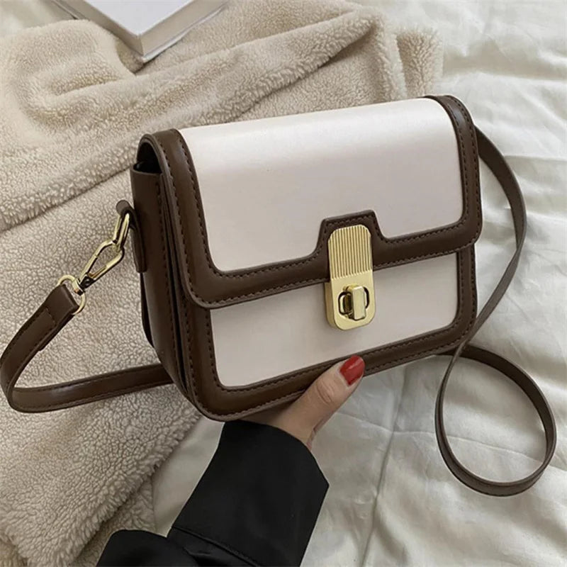 Women's PU Leather Shoulder Bag Messenger Bag Small Square Crossbody Bag