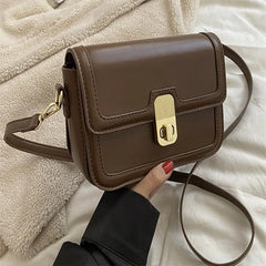 Women's PU Leather Shoulder Bag Messenger Bag Small Square Crossbody Bag